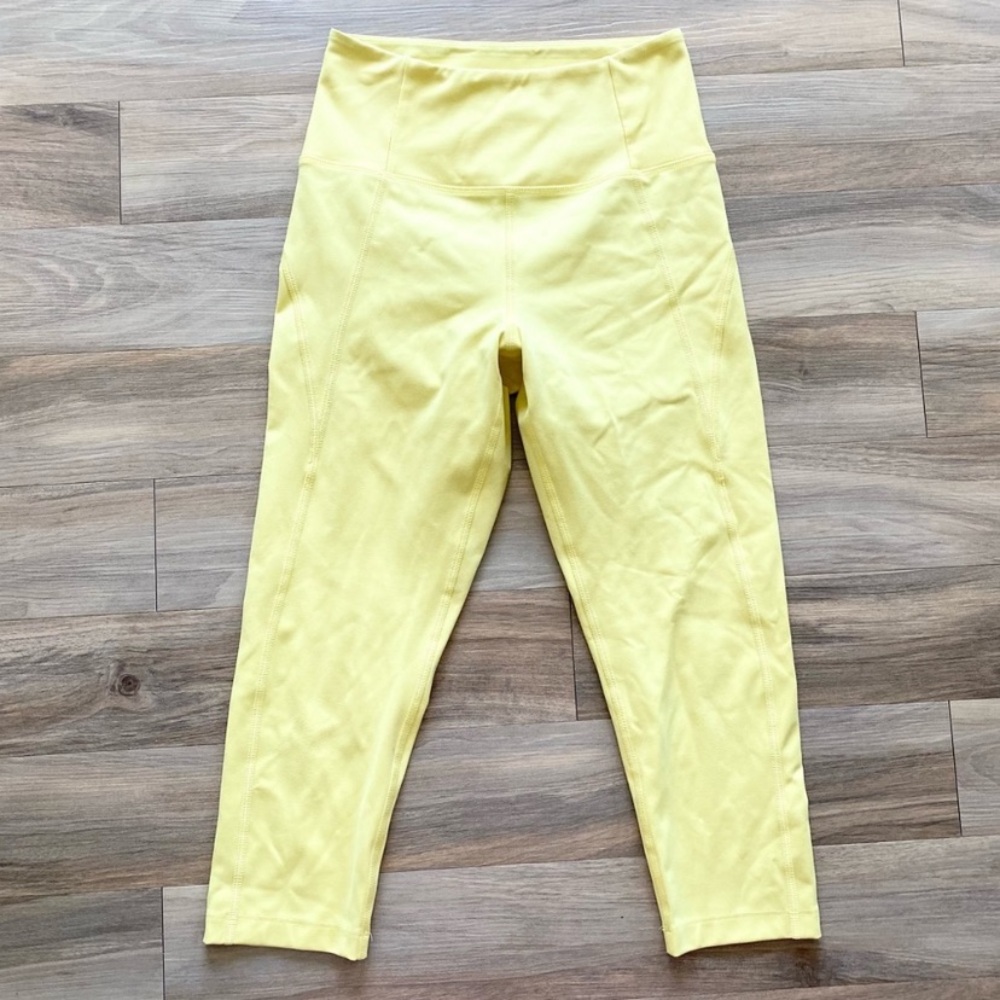 Girlfriend Collective Yellow Capri Leggings